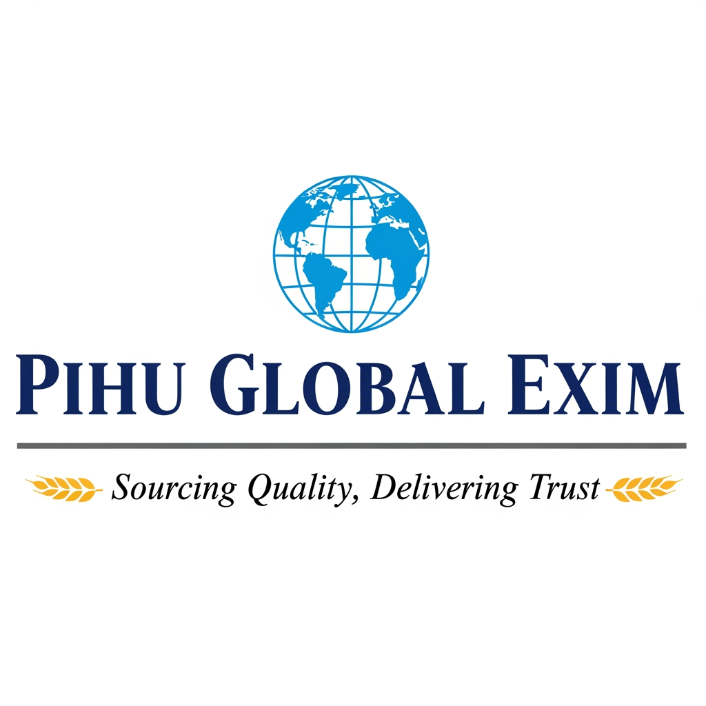 AI Design for 🌐 PIHU GLOBAL EXIM
─── 🌾 Sourcing Quality, Delivering Trust 🌾 ───
આ લોગોની ખાસિયતો:
PIHU GLOBAL EXIM: આ મુખ્ય નામ છે જેને તમારે હંમેશા બોલ્ડ અને થોડા મોટા અક્ષરોમાં રાખવાનું છે (શક્ય હોય તો ડાર્ક બ્લુ કે ગ્રીન કલરમાં).
🌐 (ગ્લોબ/પૃથ્વીનો ગોળો): આ ચિહ્ન દર્શાવે છે કે તમારો બિઝનેસ ઇન્ટરનેશનલ લેવલનો છે.
🌾 Sourcing Quality, Delivering Trust: આ તમારી કંપનીની ટેગલાઈન (સ્લોગન) છે. જેનો અર્થ થાય છે: "અમે ક્વોલિટી શોધીએ છીએ અને ભરોસો પહોંચાડીએ છીએ." આ વાંચીને વિદેશી બાયરને તમારા પર વિશ્વાસ બેસશે.