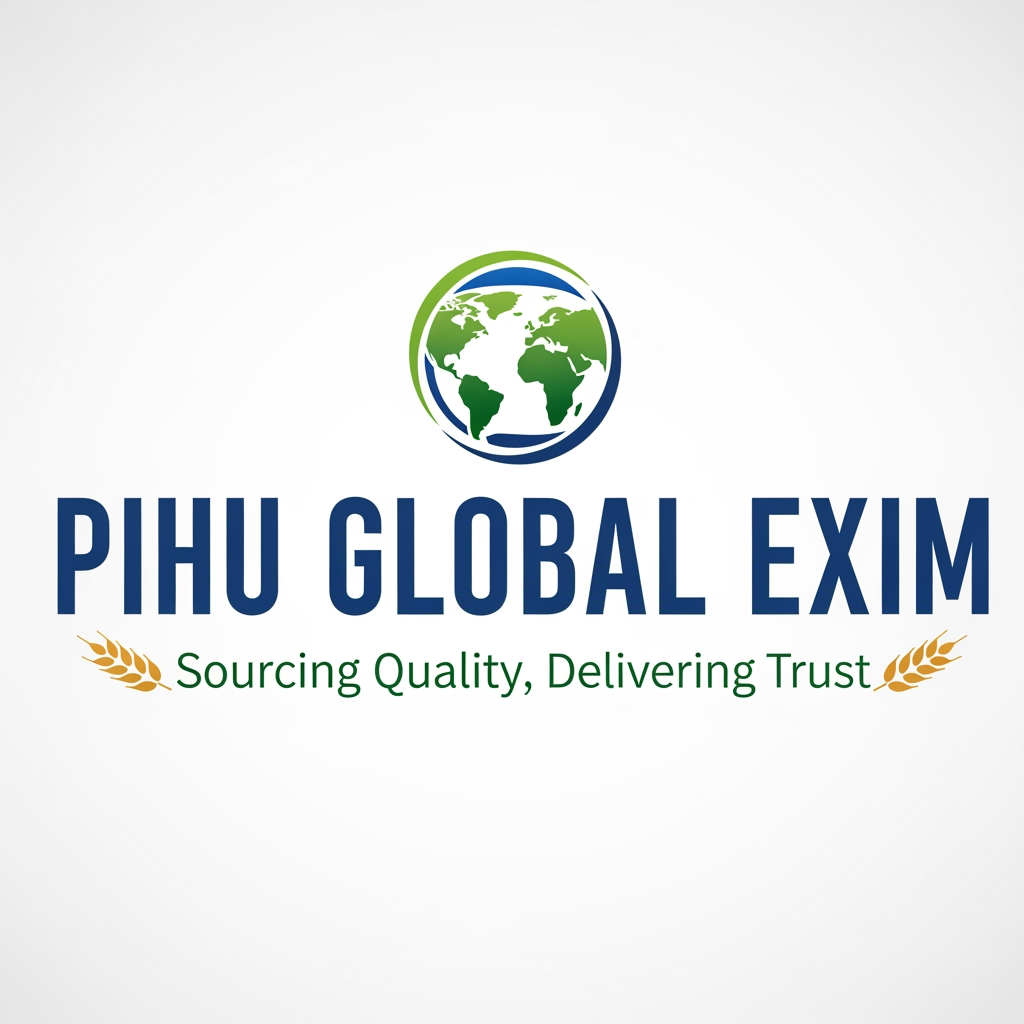 AI Design for 🌐 PIHU GLOBAL EXIM
─── 🌾 Sourcing Quality, Delivering Trust 🌾 ───
આ લોગોની ખાસિયતો:
PIHU GLOBAL EXIM: આ મુખ્ય નામ છે જેને તમારે હંમેશા બોલ્ડ અને થોડા મોટા અક્ષરોમાં રાખવાનું છે (શક્ય હોય તો ડાર્ક બ્લુ કે ગ્રીન કલરમાં).
🌐 (ગ્લોબ/પૃથ્વીનો ગોળો): આ ચિહ્ન દર્શાવે છે કે તમારો બિઝનેસ ઇન્ટરનેશનલ લેવલનો છે.
🌾 Sourcing Quality, Delivering Trust: આ તમારી કંપનીની ટેગલાઈન (સ્લોગન) છે. જેનો અર્થ થાય છે: "અમે ક્વોલિટી શોધીએ છીએ અને ભરોસો પહોંચાડીએ છીએ." આ વાંચીને વિદેશી બાયરને તમારા પર વિશ્વાસ બેસશે.