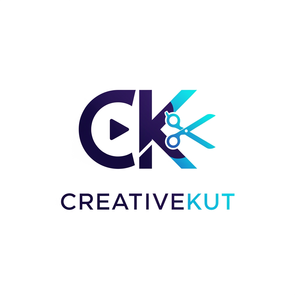 AI Design for i want to create a logo for my project "CreativeKut" i want your help to design it
i need the logo in more profeshnal way
as it is a editing app . i want the logo to represent it
need more clean yet profeshnal