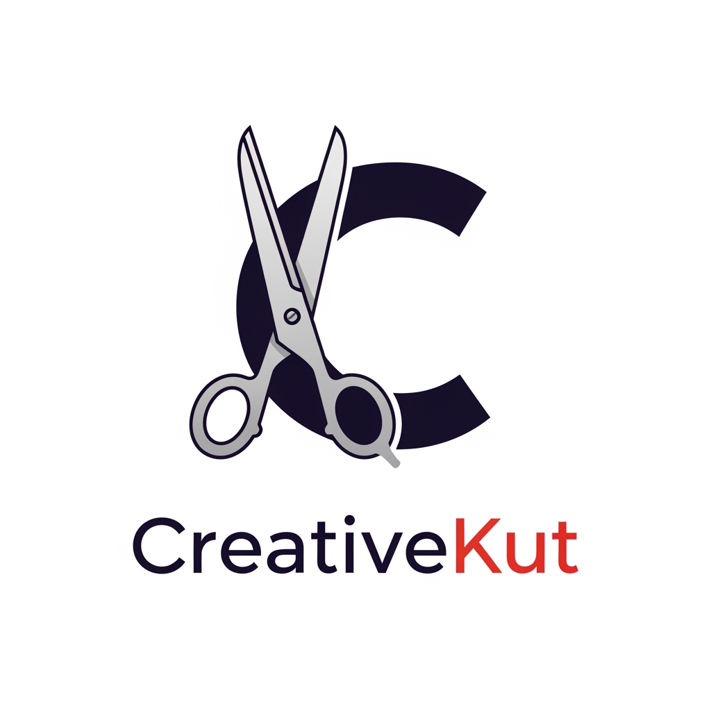 AI Design for i want to create a logo for my project "CreativeKut" i want your help to design it
i need the logo in more profeshnal way
as it is a editing app . i want the logo to represent it
need more clean yet profeshnal
no i want the best and more creative