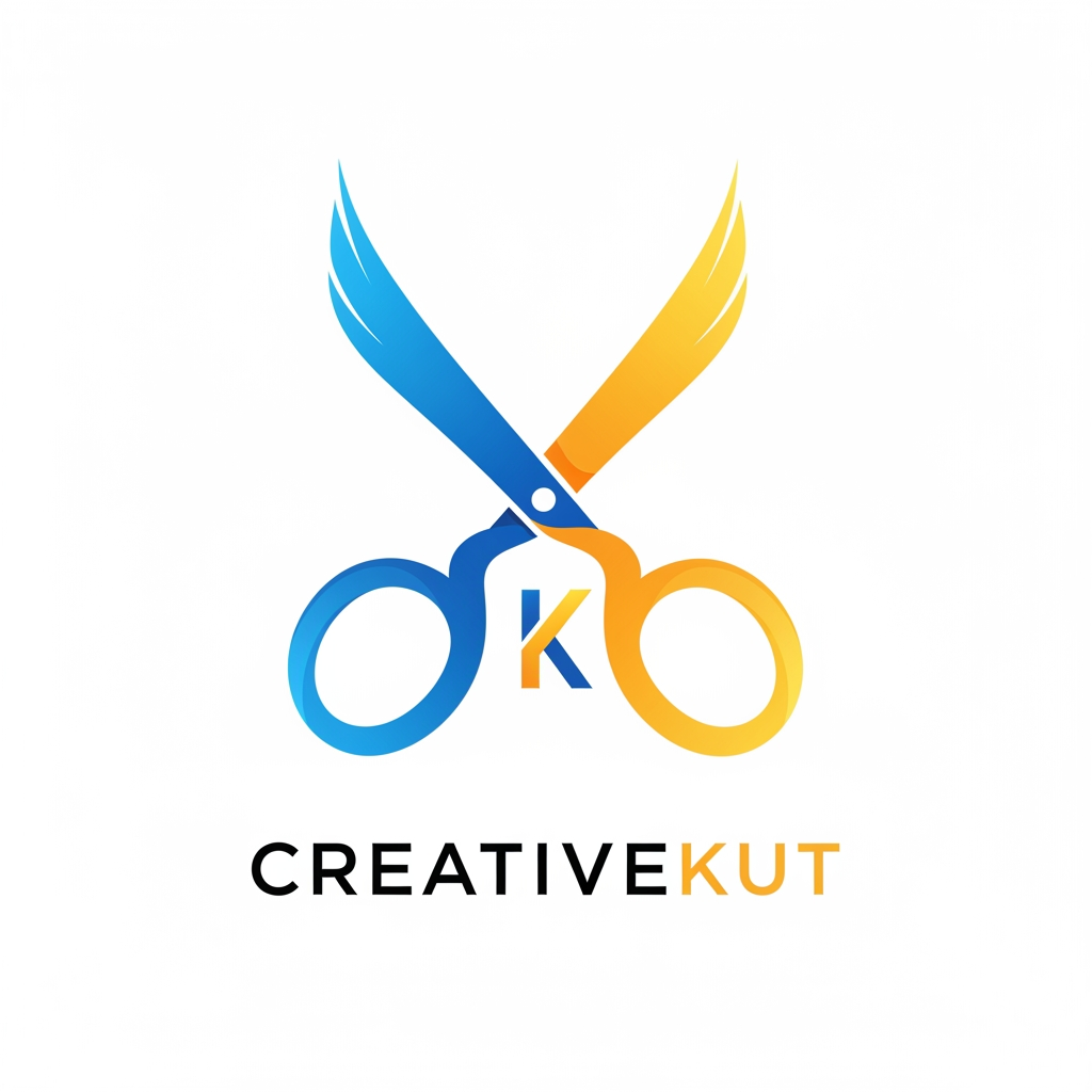 AI Design for i want to create a logo for my project "CreativeKut" i want your help to design it