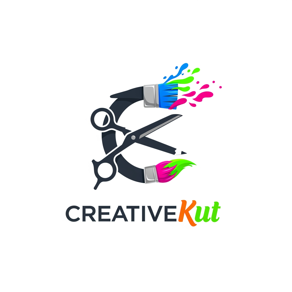 AI Design for i want to create a logo for my project "CreativeKut" i want your help to design it