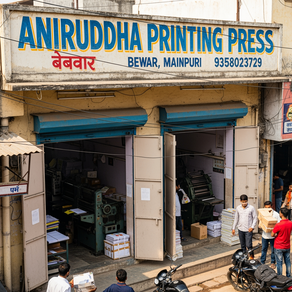 AI Design for Aniruddha Printing Press Bewar, Mainpuri 9358023729