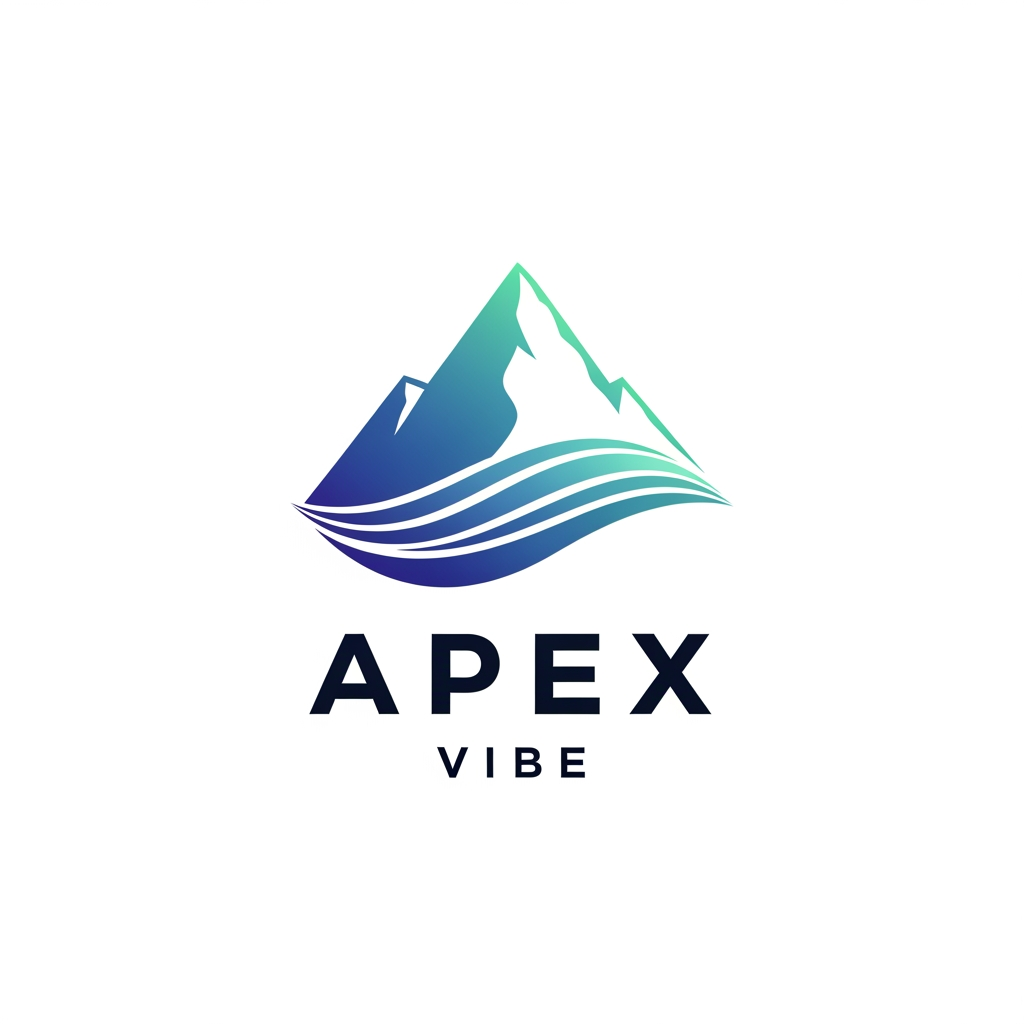 AI Design for create a logo for my channel named apex vibe