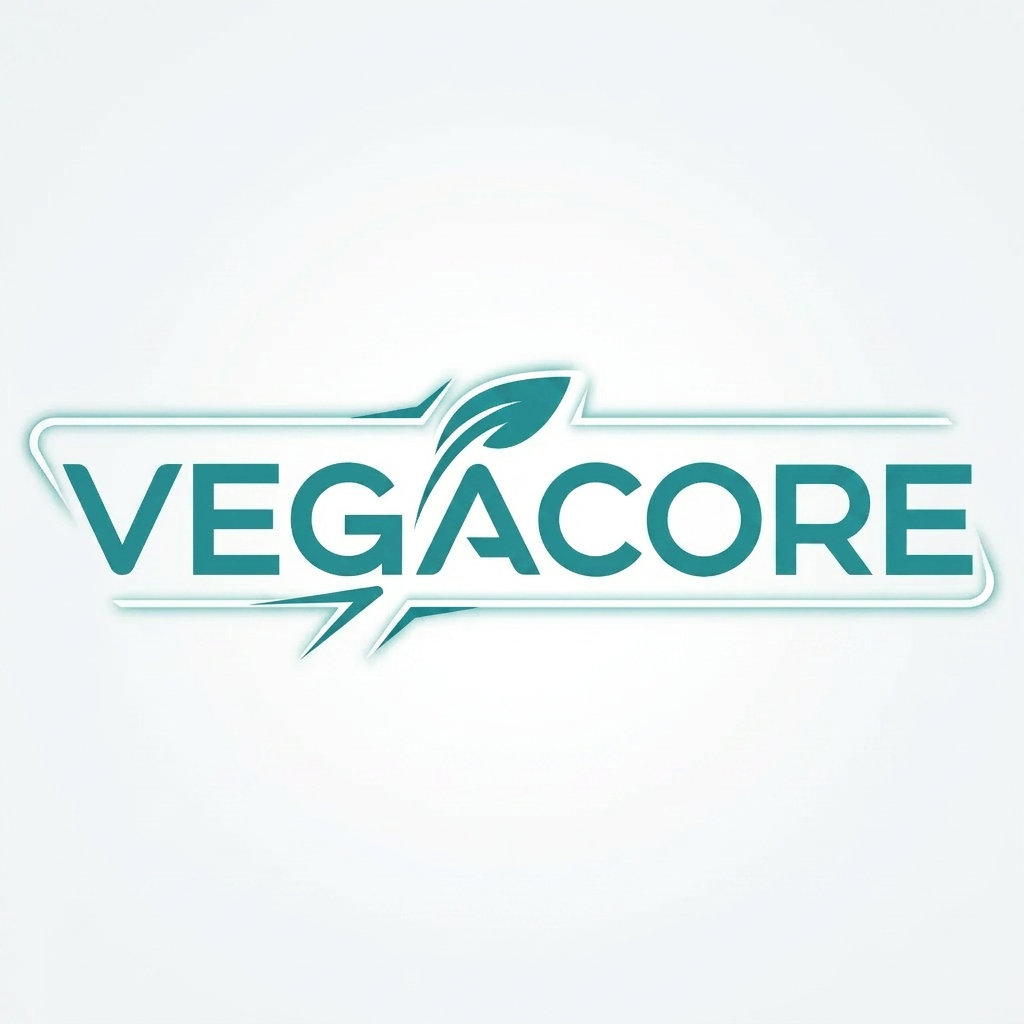 AI Design for i want vegacore logo colour RGB 39,147,155 => Tip: Wide/horizontal logos (3:1 to 5:1 ratio) work best in app bars. Current ratio is 1.0:1.