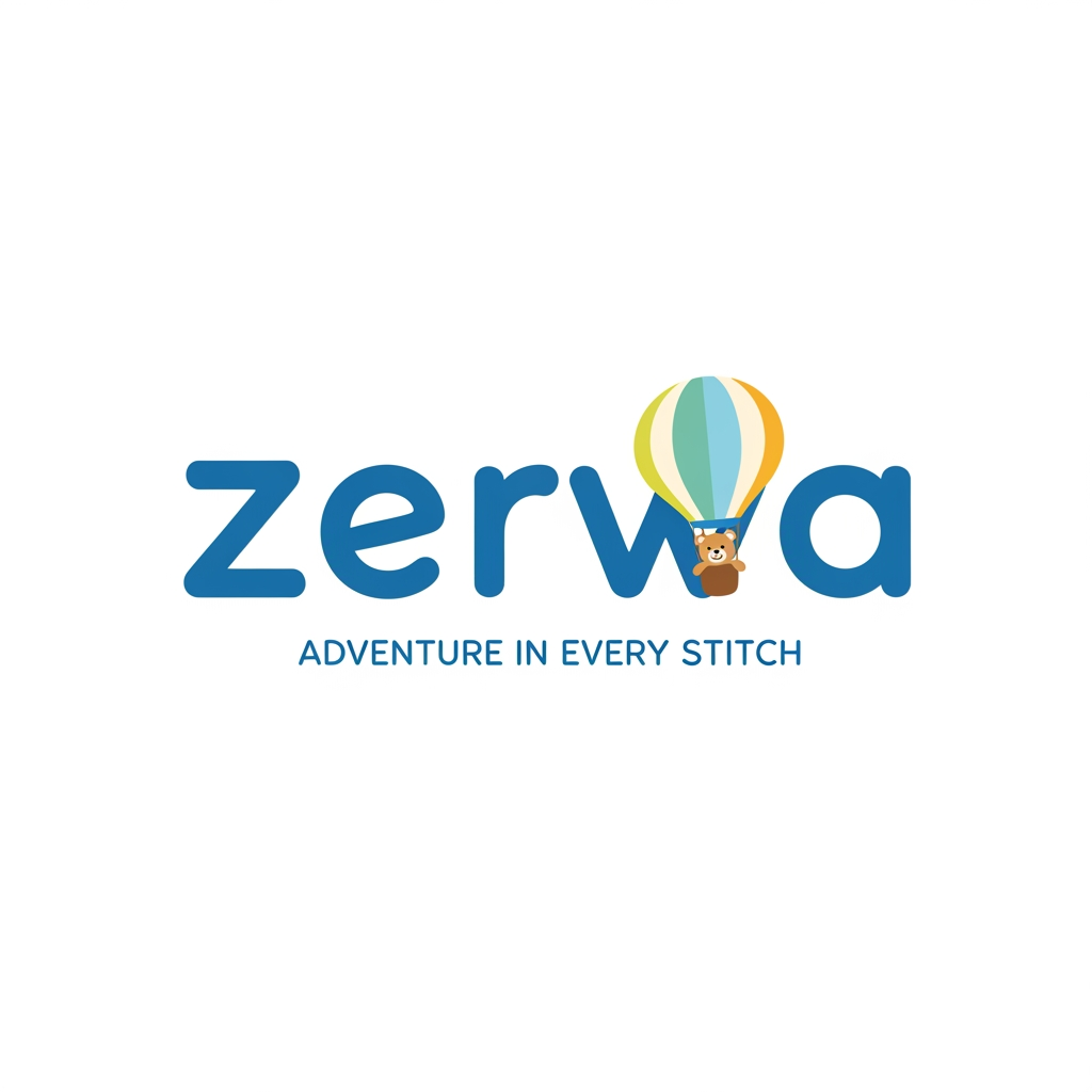AI Design for my brand name zerwa. this is kids clothing brand, explore famouse kids brand na dgive me logo for my brand