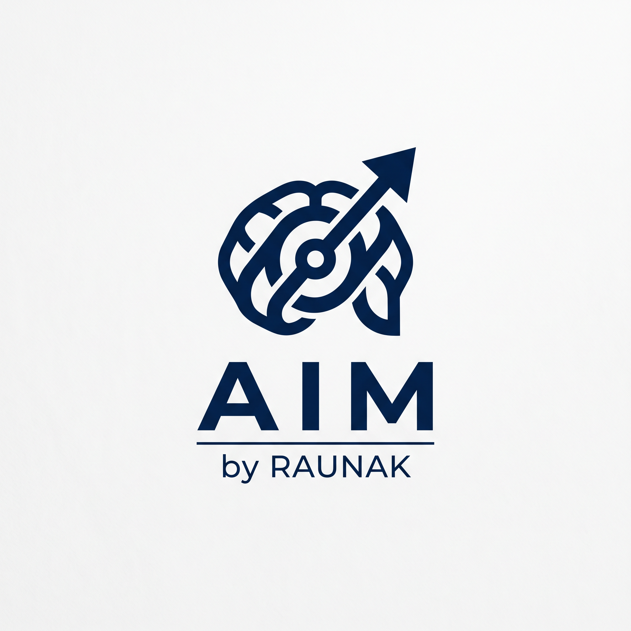 AI Design for I want Combination Marks & Pictorial Marks type logo for my newly started portfolio for my AI freelancing buisnuiness
refrence
apple
addidas
nike
starbucks
name of my startup AIM by raunak
not so noisy logo simple 2 color combination logo like my refrences \