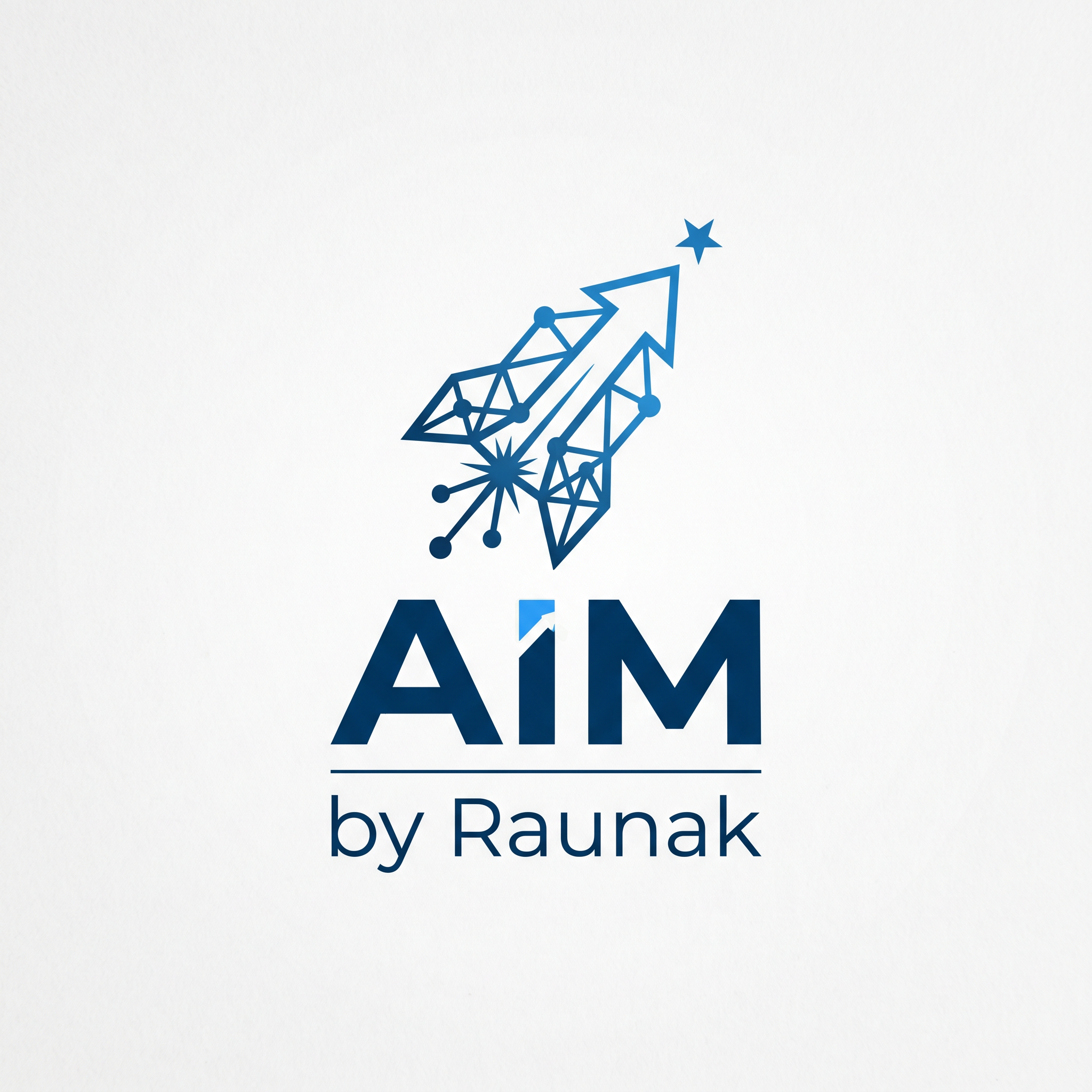 AI Design for I want Combination Marks & Pictorial Marks type logo for my newly started portfolio for my AI freelancing buisnuiness
refrence
apple
addidas
nike
starbucks
name of my startup AIM by raunak
not so noisy logo simple 2 color combination logo like my refrences \