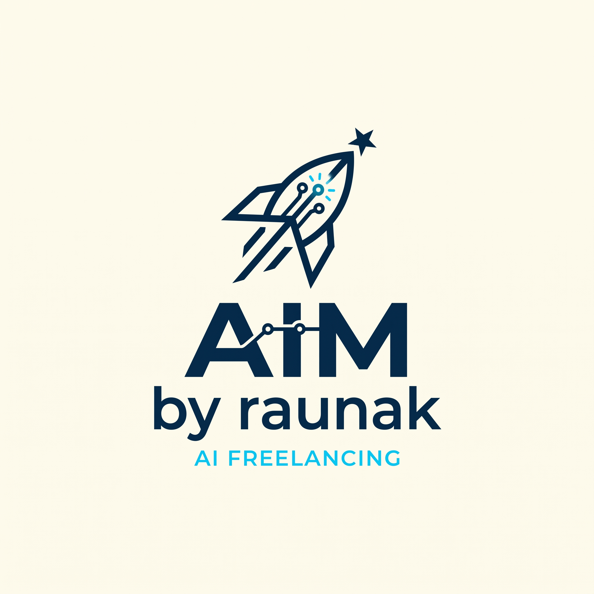AI Design for I want Combination Marks & Pictorial Marks type logo for my newly started portfolio for my AI freelancing buisnuiness
refrence
apple
addidas
nike
starbucks
name of my startup AIM by raunak
not so noisy logo simple 2 color combination logo like my refrences \