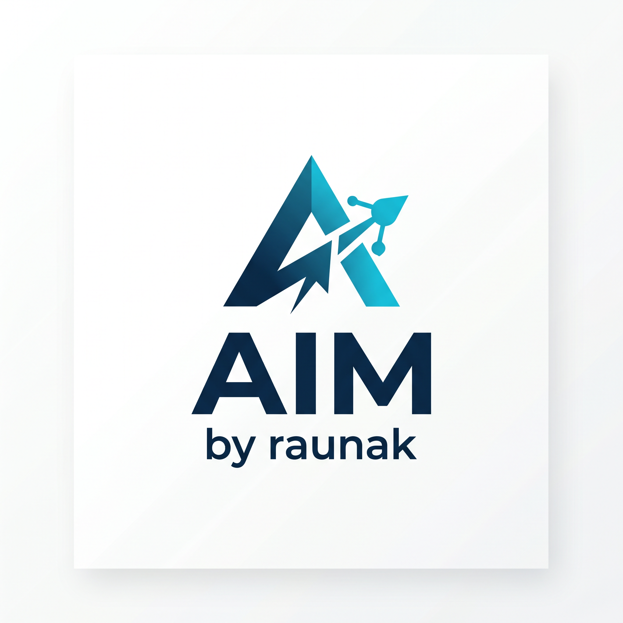 AI Design for I want Combination Marks & Pictorial Marks type logo for my newly started portfolio for my AI freelancing buisnuiness
refrence
apple
addidas
nike
starbucks
name of my startup AIM by raunak
not so noisy logo simple 2 color combination logo like my refrences \