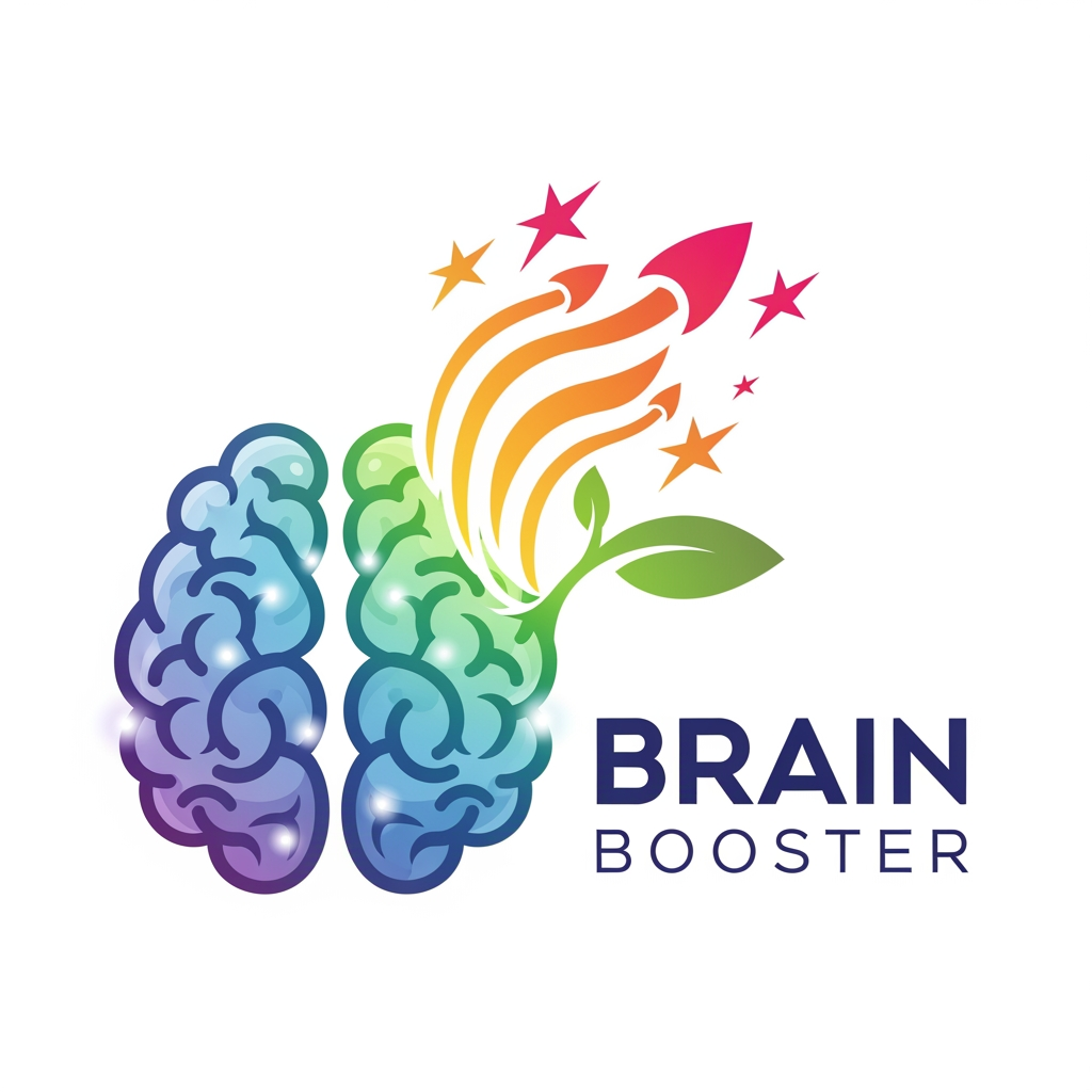 AI Design for make ai logo for app name brain boostershow human brain with booster make new atractive and uniquw user atractive to download.