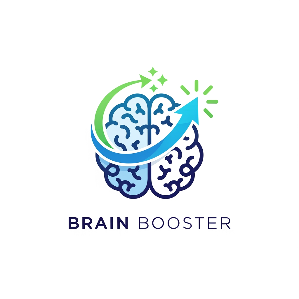 AI Design for make ai logo for app name brain boostershow human brain with booster make new atractive and uniquw user atractive to download.