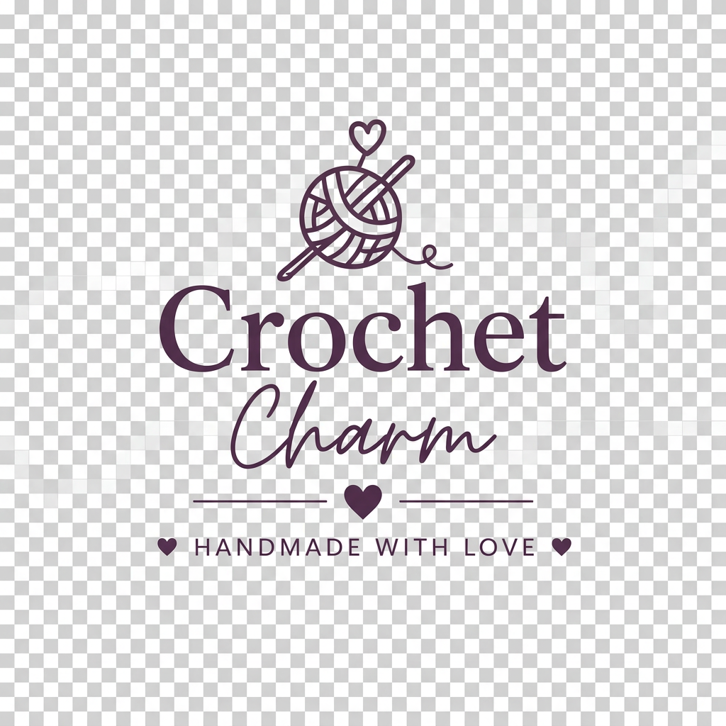 AI Design for the logo which you can see in this mockup which is CROCHET CHARM (written the name in capital just that you don't get confused and it doesn't mean that you have to write in the capital okay ? got it right!) i want that excat logo without any changes just make it in png and do not add and thing in back like a circle or something like that