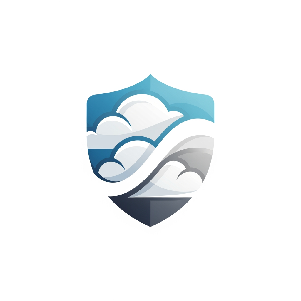AI Design for i want to create cloud shield logo for my declutter website