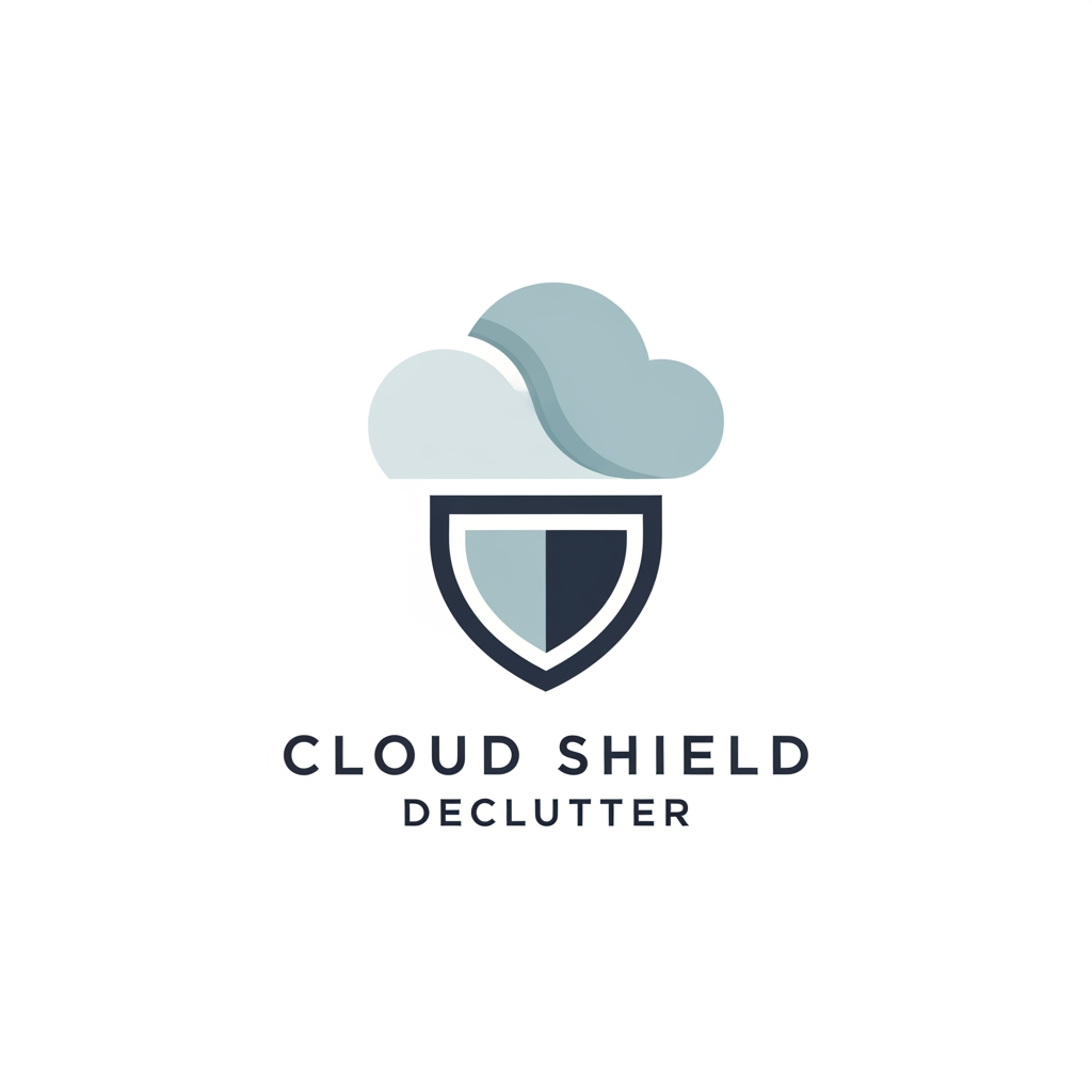 AI Design for i want to create cloud shield logo for my declutter website