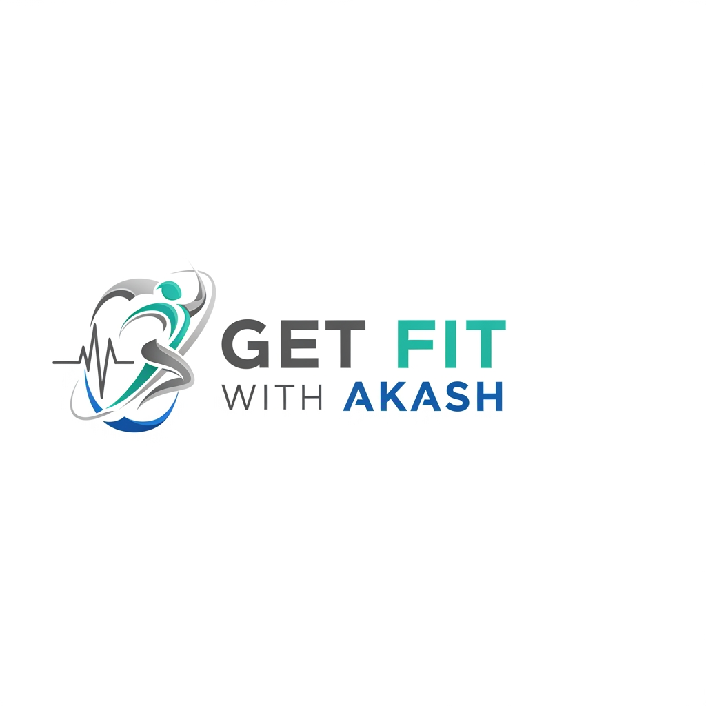 AI Design for GET FIT WITH AKASH CREATE LOGO- NOT MASCULAR, Fitness centric