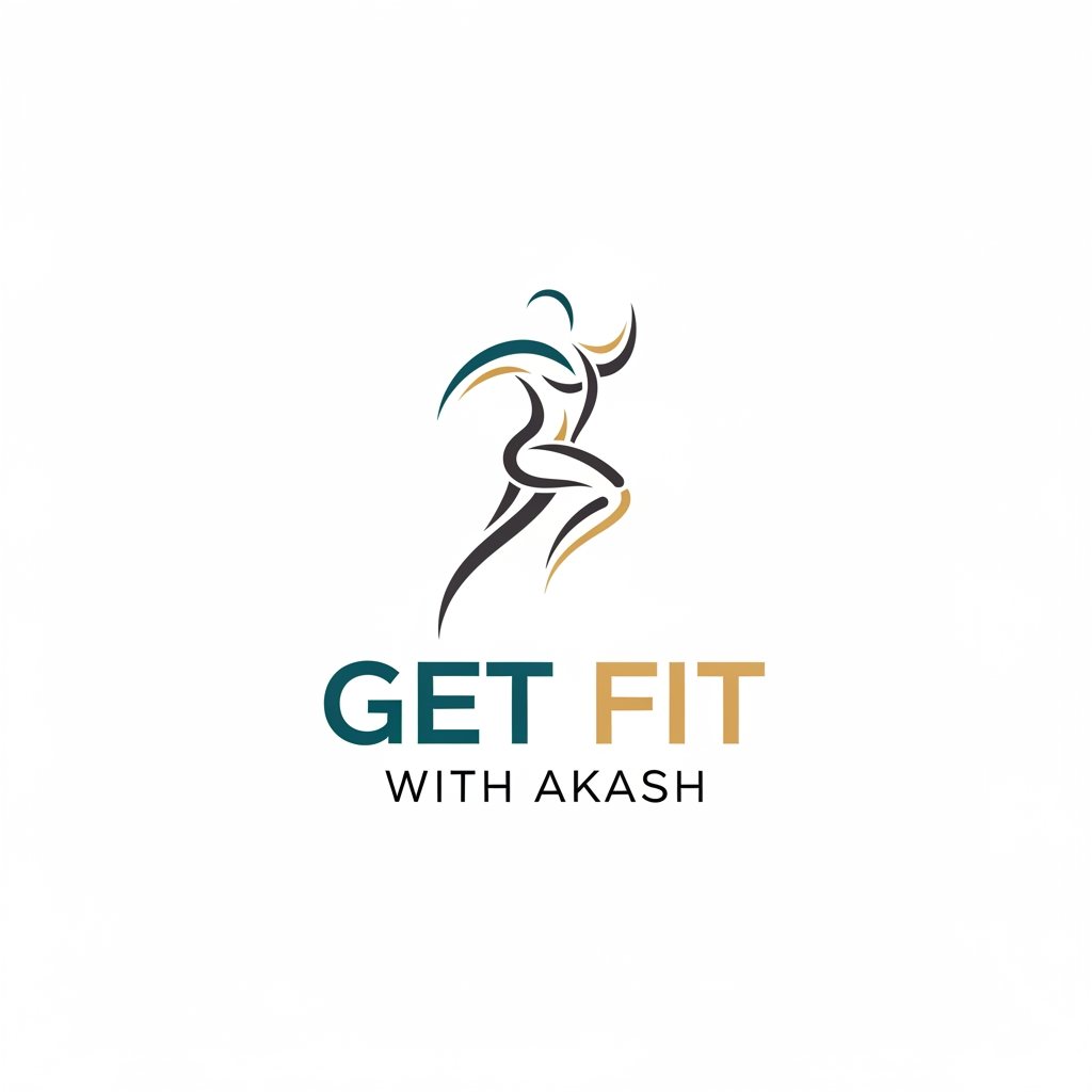 AI Design for GET FIT WITH AKASH CREATE LOGO- NOT MASCULAR, Fitness centric CLASSSY