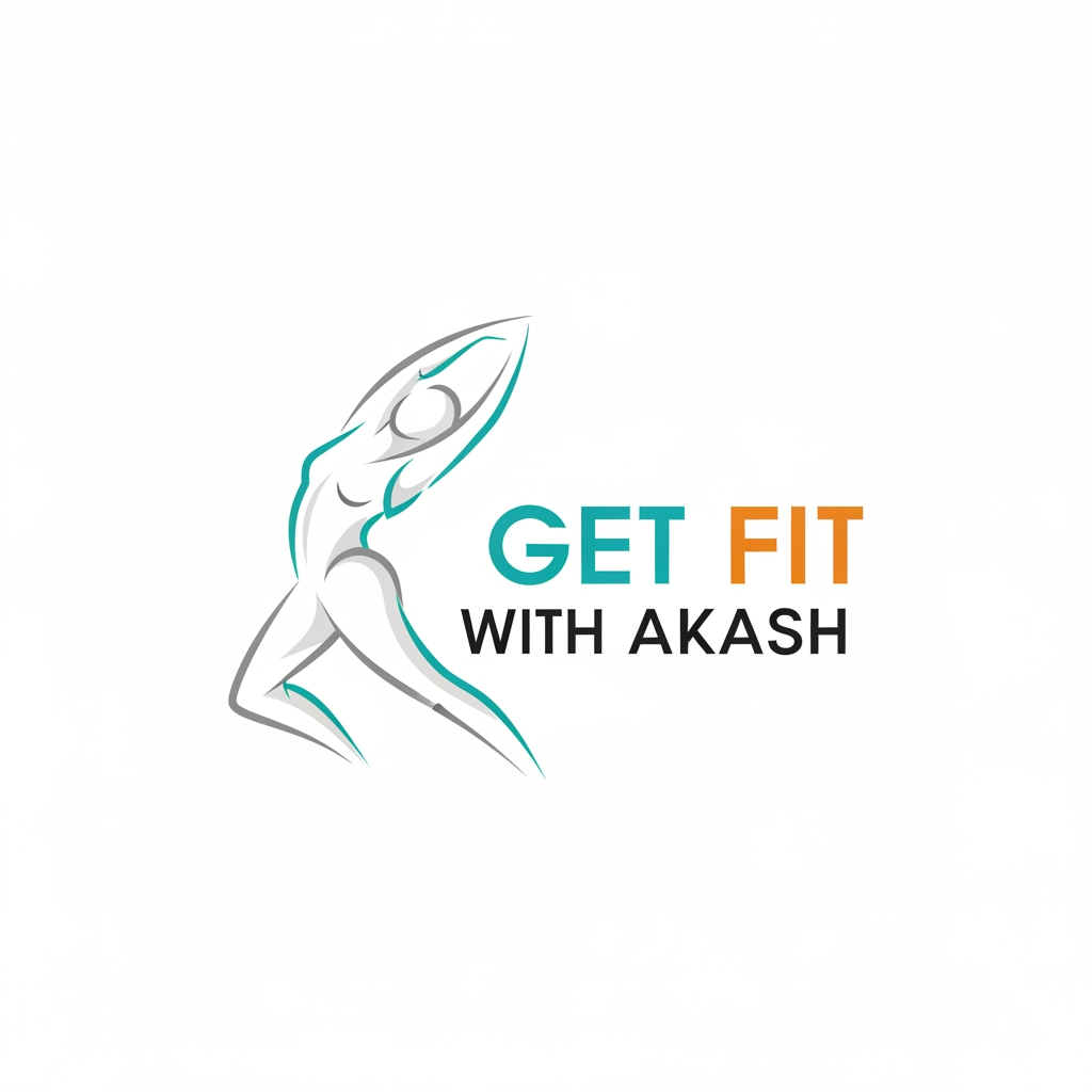 AI Design for GET FIT WITH AKASH CREATE LOGO- NOT MASCULAR, Fitness centric