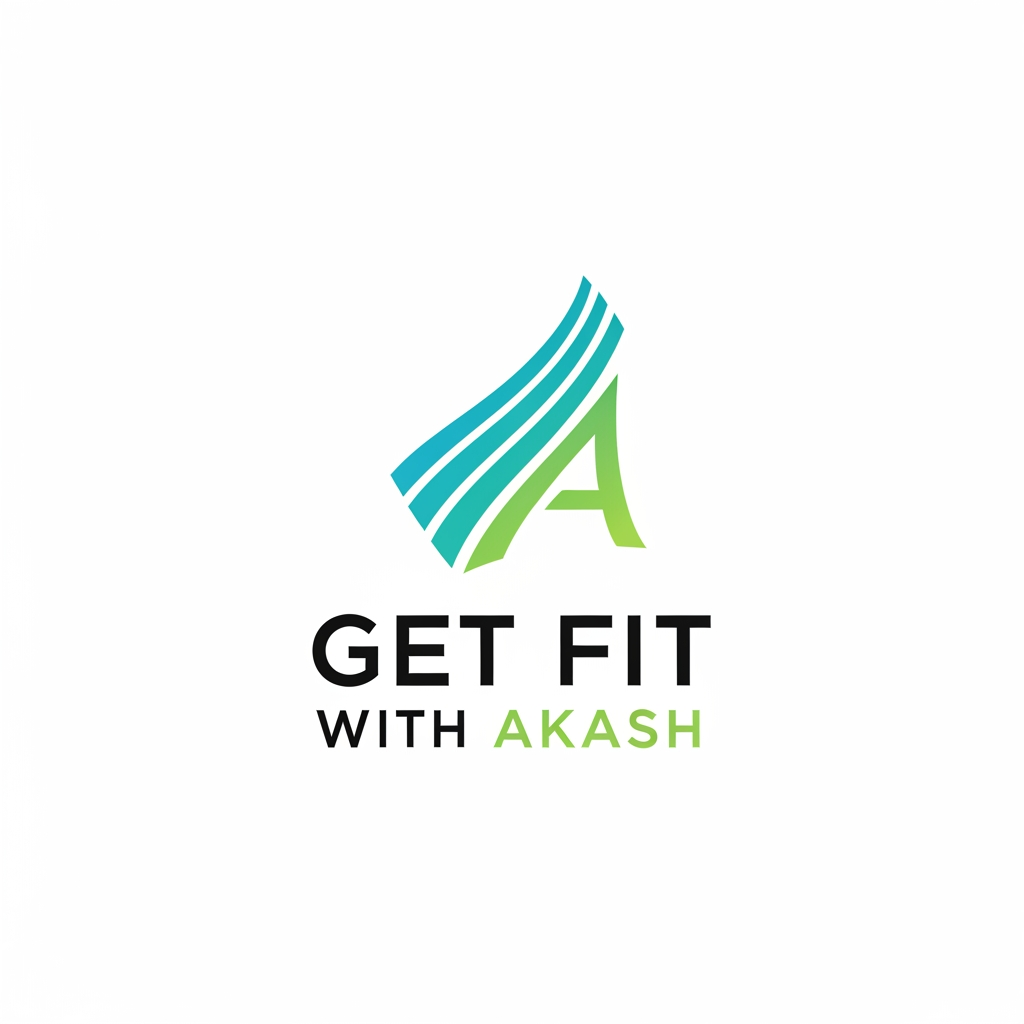 AI Design for GET FIT WITH AKASH CREATE LOGO- NOT MASCULAR, Fitness centric