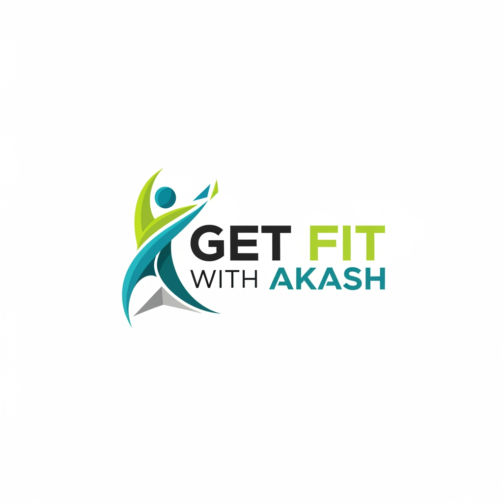 AI Design for GET FIT WITH AKASH CREATE LOGO- NOT MASCULAR, Fitness centric
