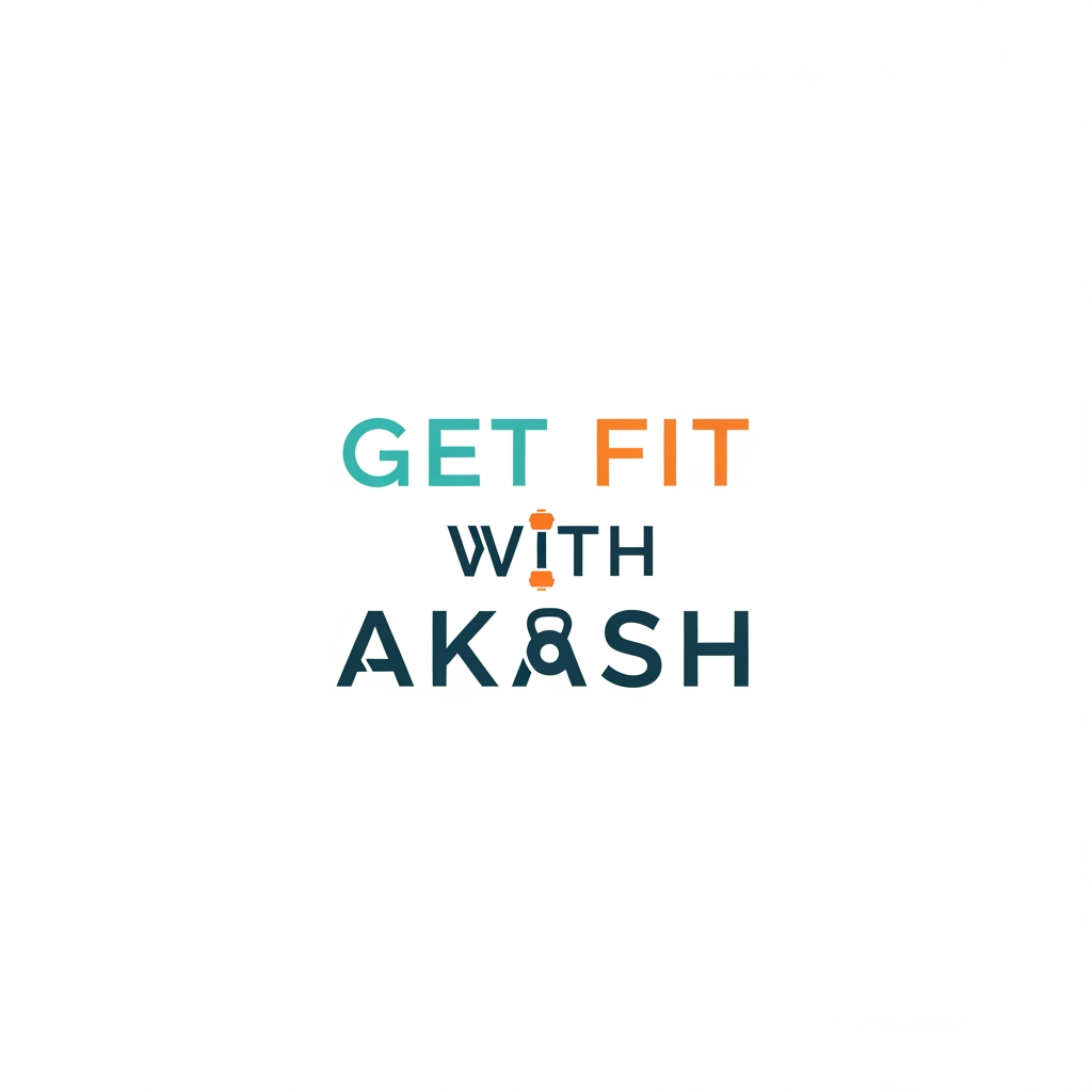 AI Design for GET FIT WITH AKASH CREATE LOGO- NOT MASCULAR, Fitness centric