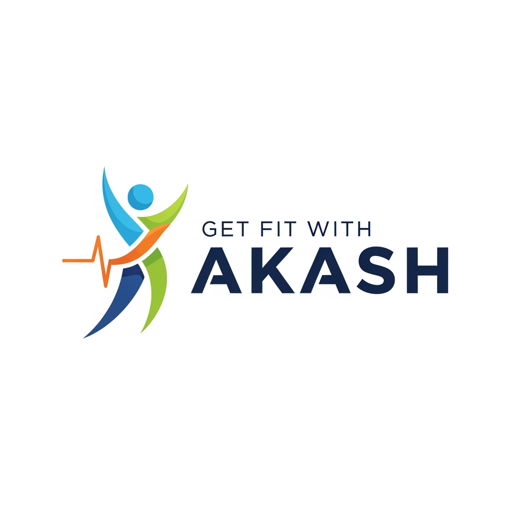 AI Design for GET FIT WITH AKASH CREATE LOGO- NOT MASCULAR, Fitness centric