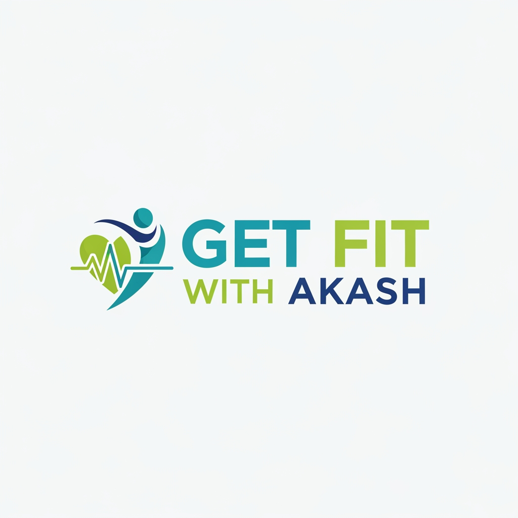 AI Design for GET FIT WITH AKASH CREATE LOGO- NOT MASCULAR, Fitness centric