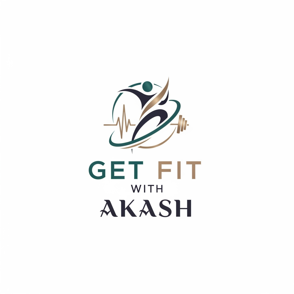 AI Design for GET FIT WITH AKASH CREATE LOGO- NOT MASCULAR, Fitness centric CLASSSY