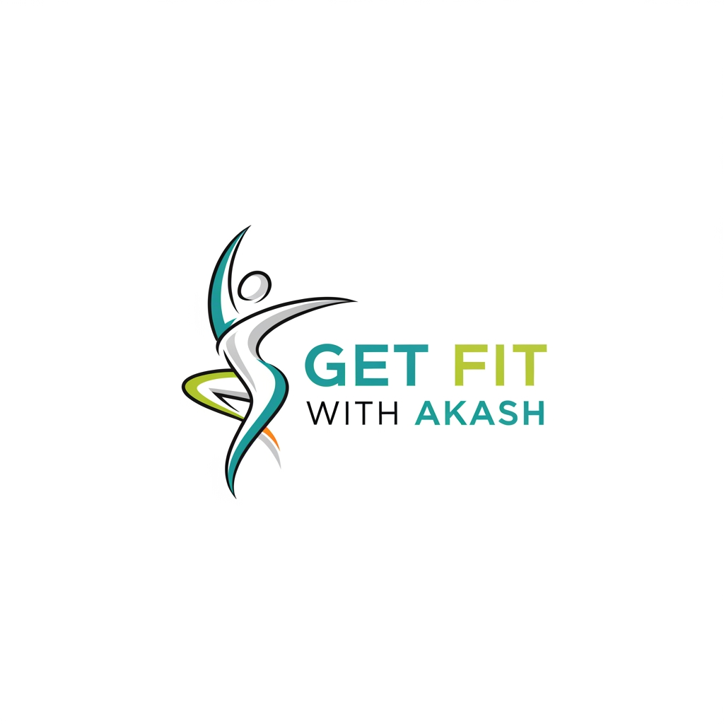 AI Design for GET FIT WITH AKASH CREATE LOGO- NOT MASCULAR, Fitness centric