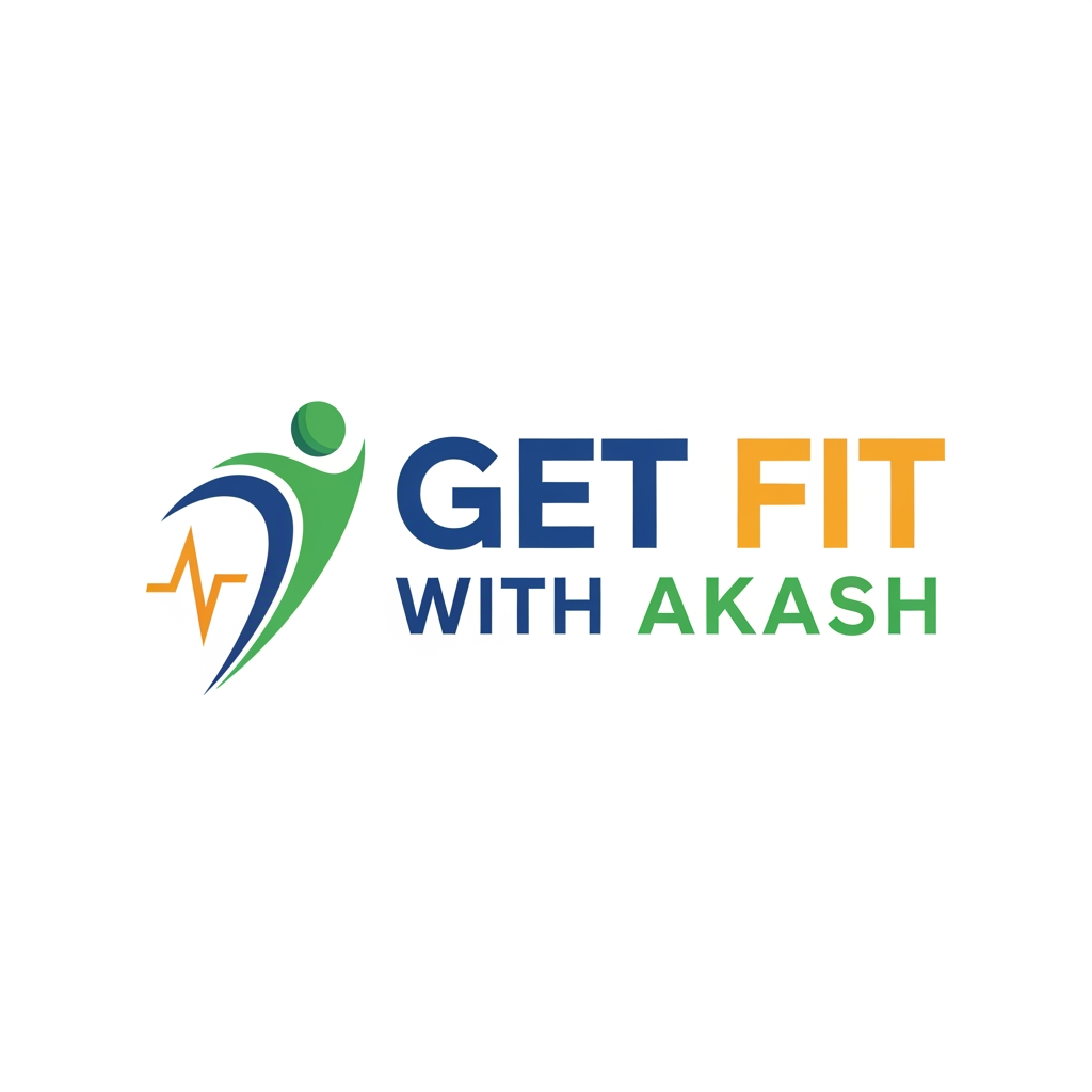AI Design for GET FIT WITH AKASH CREATE LOGO- NOT MASCULAR, Fitness centric