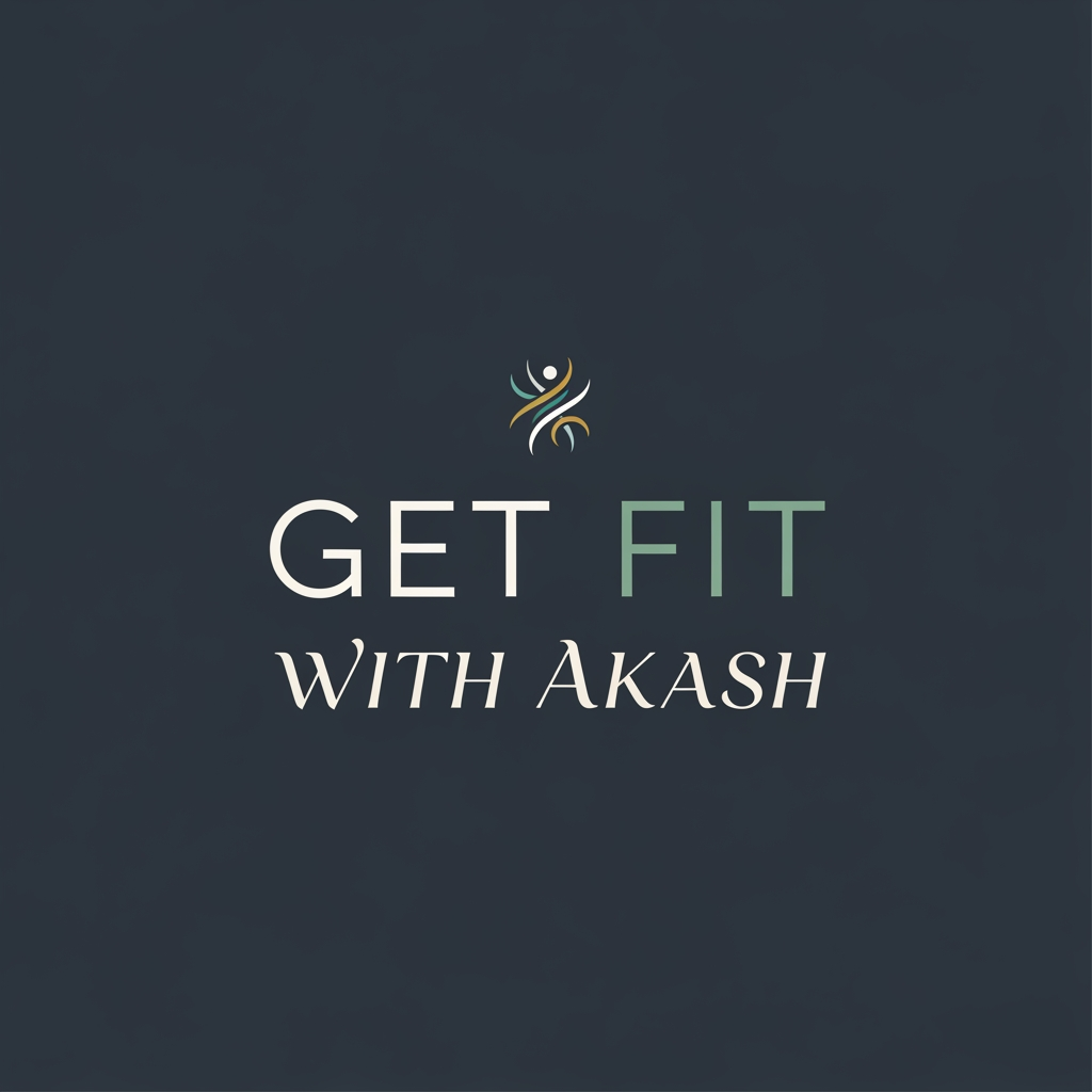 AI Design for GET FIT WITH AKASH CREATE LOGO- NOT MASCULAR, Fitness centric CLASSSY