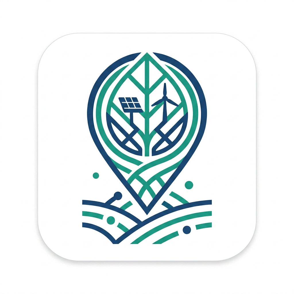 AI Design for Design a premium, modern logo for a mobile application called Land MIS (Land Management Information System) developed for Hinduja Renewables.
Create a symbol-only logo with absolutely no text, letters, initials, or typography.
The logo should represent the intersection of:
* Land management and land intelligence
* Renewable energy infrastructure
* Sustainability and environmental stewardship
* Geographic location and field operations
* Digital transformation and enterprise technology
Use the attached Hinduja Renewables brand reference as inspiration for the visual language, style, and overall feel, but do not copy the existing logo. The final design should feel like a natural extension of the Hinduja Renewables ecosystem.
Incorporate subtle and intelligently integrated visual elements such as:
* Agricultural land contours or parcel boundaries
* A location/map pin
* Renewable energy motifs (wind turbine, solar panel, or clean energy elements)
* Abstract leaf or sustainability forms
* Digital/grid patterns suggesting data and monitoring
Design Requirements:
* Mobile app icon first approach
* Simple, iconic, and instantly recognizable
* Clean geometric forms with minimal detail
* Strong silhouette that remains clear at small sizes
* Flat vector style suitable for Android and iOS applications
* Balanced composition within a rounded-square app icon format
* Corporate, trustworthy, and enterprise-grade aesthetic
* Avoid generic clip-art appearance
* Avoid excessive gradients, shadows, or 3D effects
Color Palette (strictly use only these brand colors):
* Deep Blue: #19437A
* Teal Green: #18A68A
Use white or transparent negative space where necessary, but do not introduce additional colors.
Output:
Generate 1 high definition logo