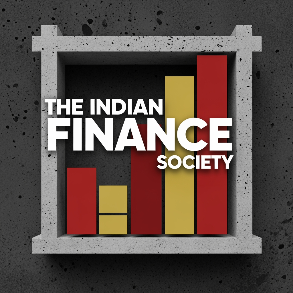 AI Design for create me a corporate logo fro "The Indian Finance Society" following a neo brutalist style.