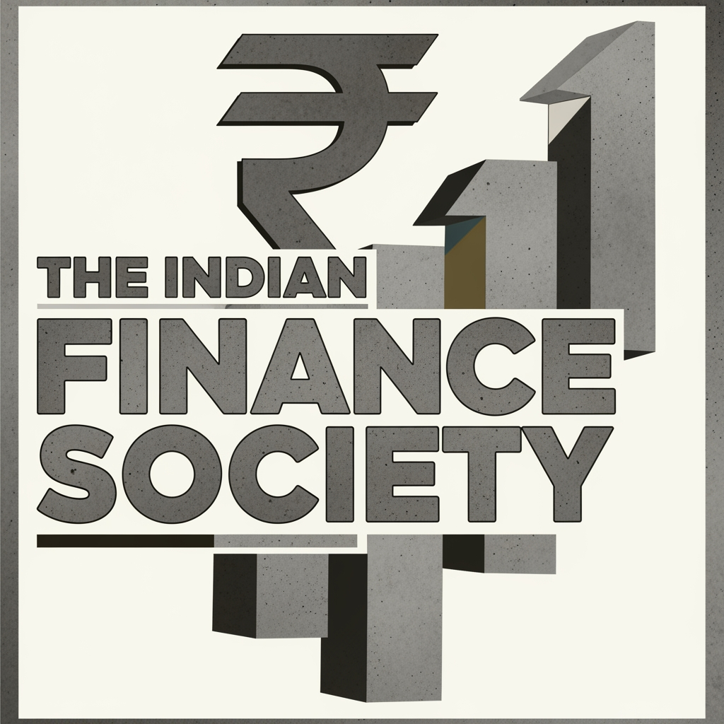 AI Design for create me a corporate logo fro "The Indian Finance Society" following a neo brutalist style.