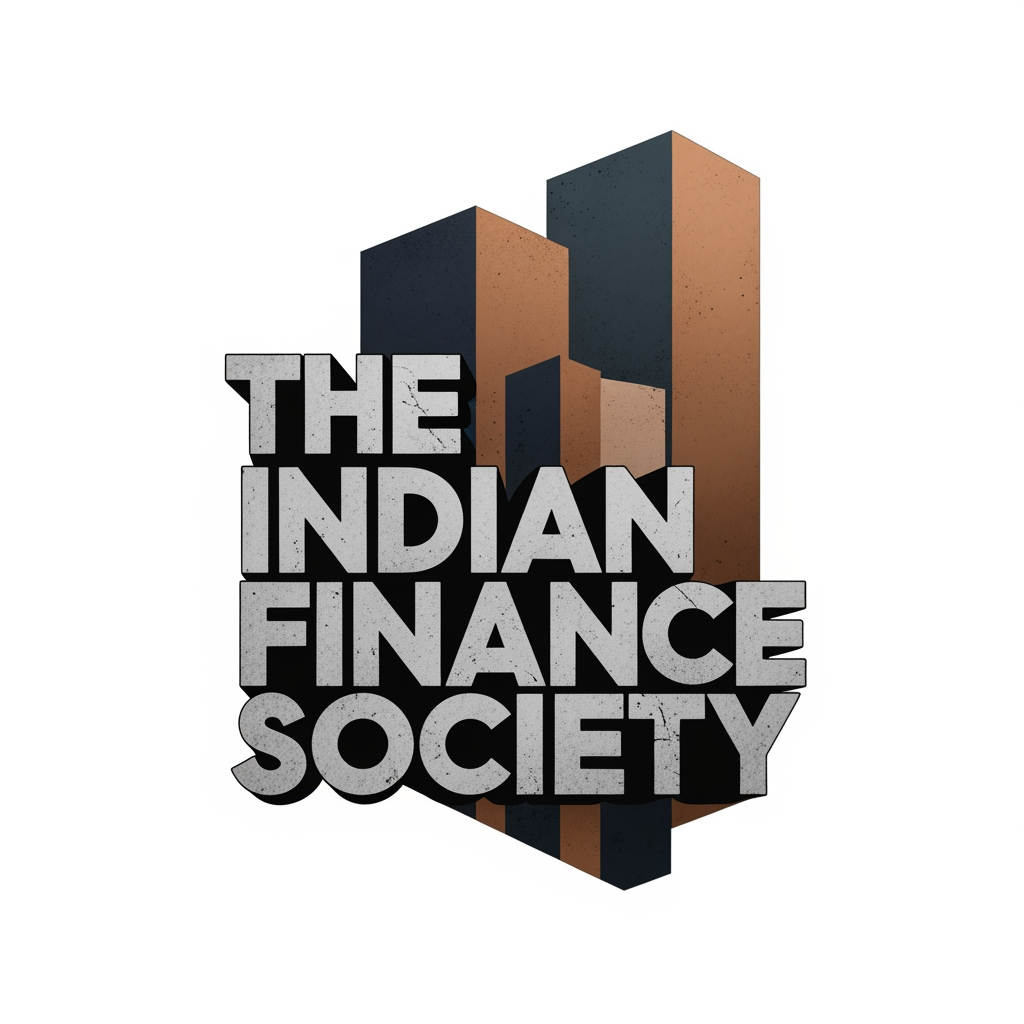 AI Design for create me a corporate logo fro "The Indian Finance Society" following a neo brutalist style.