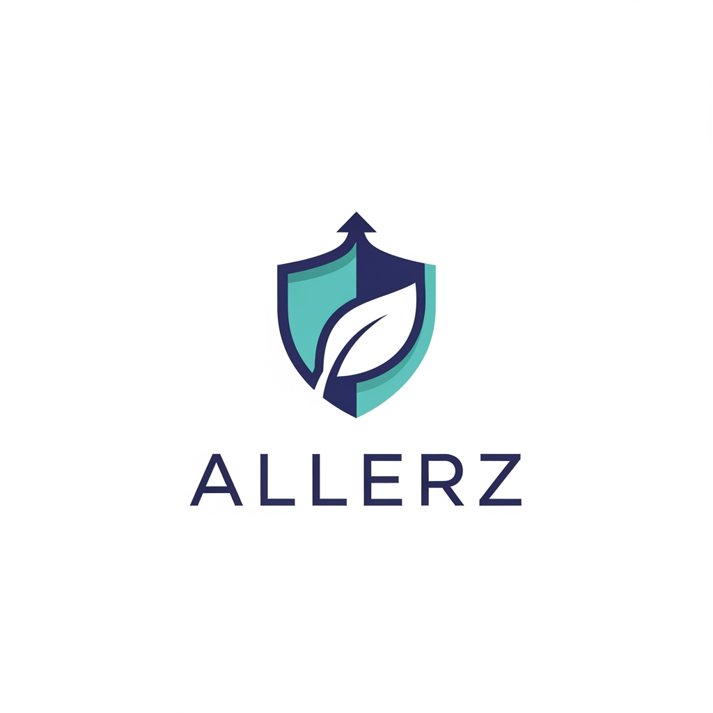 AI Design for Design a modern, minimal, and premium logo for a healthcare brand named "Allerz", a specialized allergy and immunology clinic. The logo should look like a trusted medical institution rather than a pharmaceutical company. Use clean geometric forms inspired by wellness, protection, breathing, immunity, and patient care. Elegant sans-serif typography, balanced proportions, minimal icon, professional healthcare aesthetics, timeless design, flat vector style, medical blue and teal color palette, white background, highly recognizable and scalable.