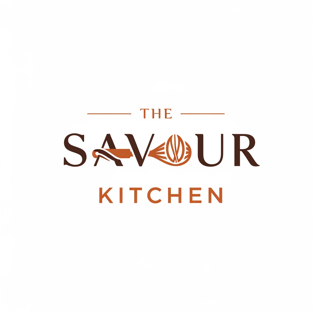 AI Design for create a logo name the savour kitchen