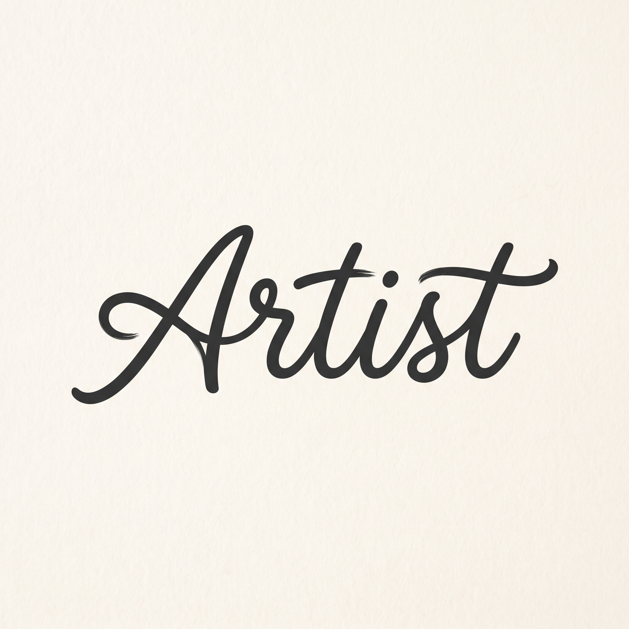 AI Design for make a logo 
"Artist"  simple and smooth but still typography differnet