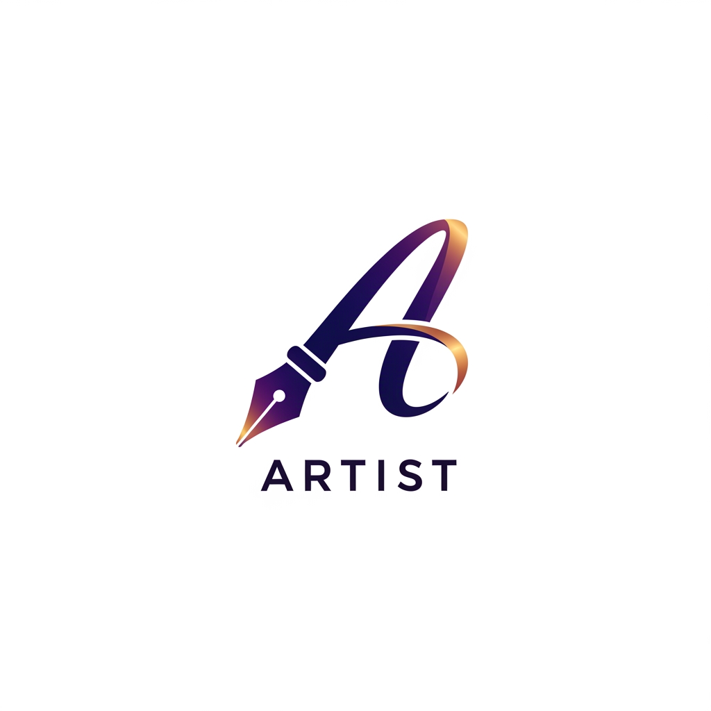 AI Design for make a logo artist look cool good and beautiful and art