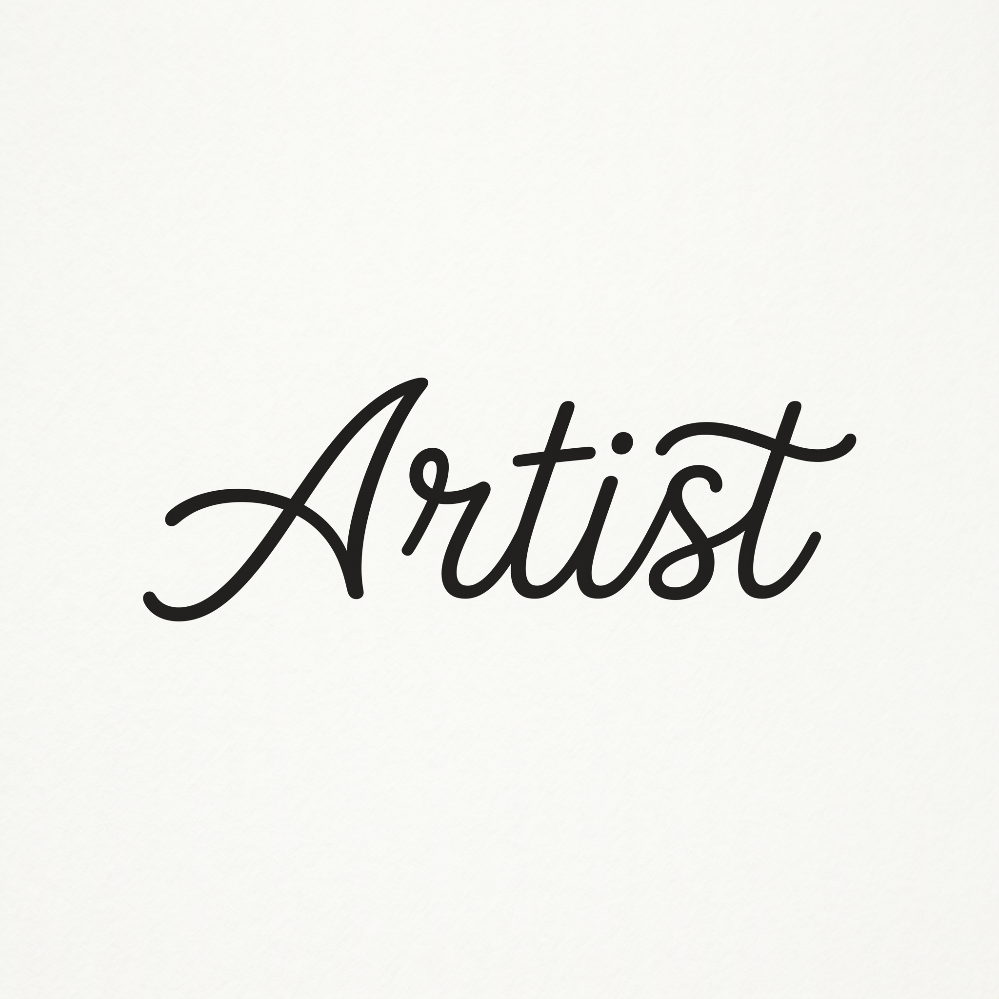 AI Design for make a logo 
"Artist"  simple and smooth but still typography differnet
