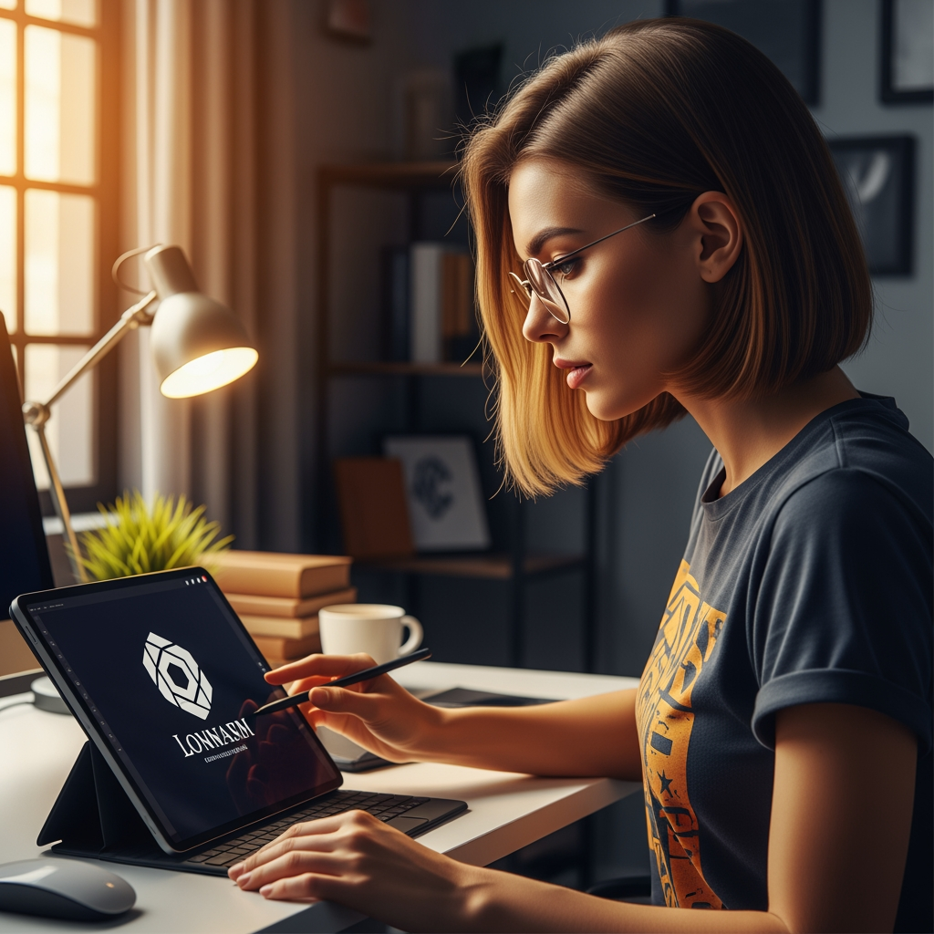 AI Design for make a logo artist look cool good and beautiful and