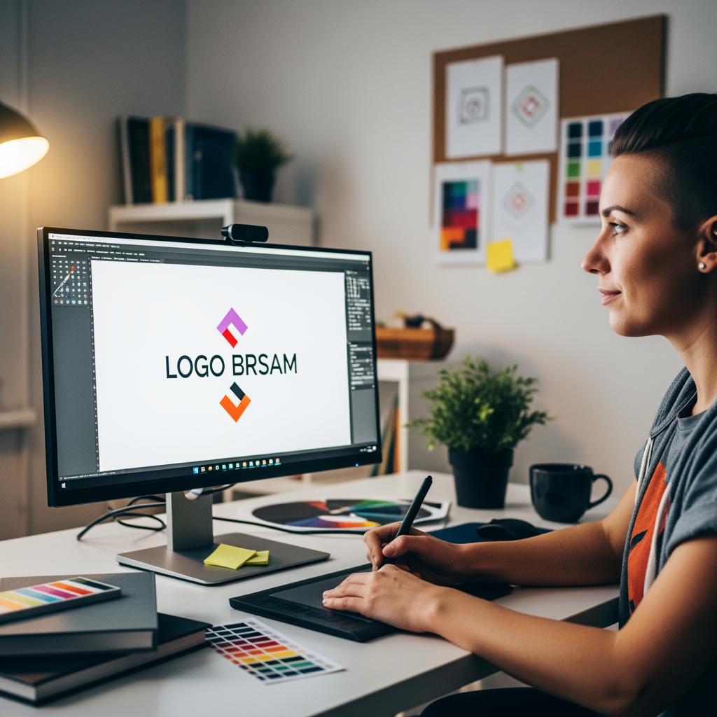 AI Design for make a logo artist look cool good and beautiful