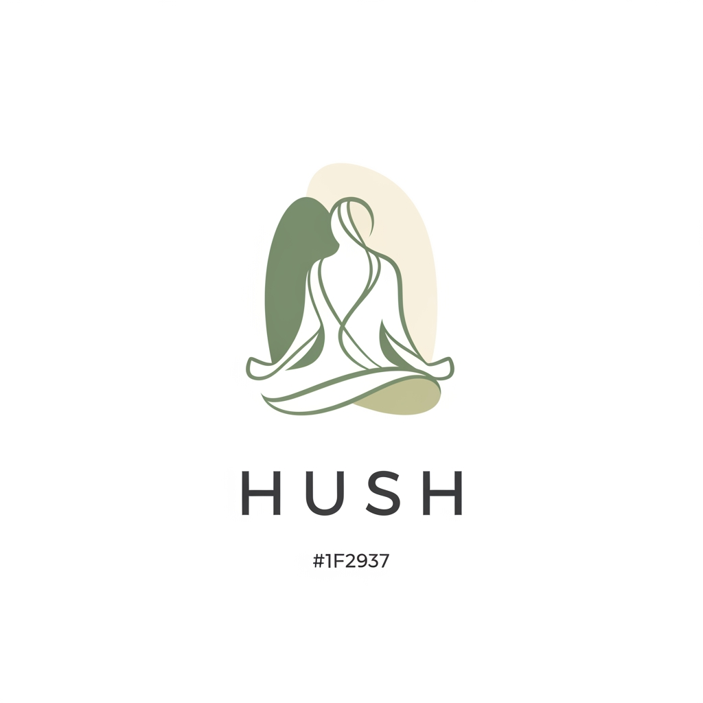 AI Design for i have created a mobile app and its name is HUSH and this is its theme and i want to create logo of my hush application as per my theme export const lightColors = {
primary: '#5B8A72',
background: '#F4F7F6',
card: '#FFFFFF',
text: '#1F2937',
textSecondary: '#6B7280',
border: '#E5E7EB',
accentBg: '#E2F0E9',
};
export const darkColors = {
primary: '#7CB99B',
background: '#121826',
card: '#1E293B',
text: '#F1F5F9',
textSecondary: '#94A3B8',
border: '#334155',
accentBg: '#243A30',
}; and also for refenrece its a meditation app