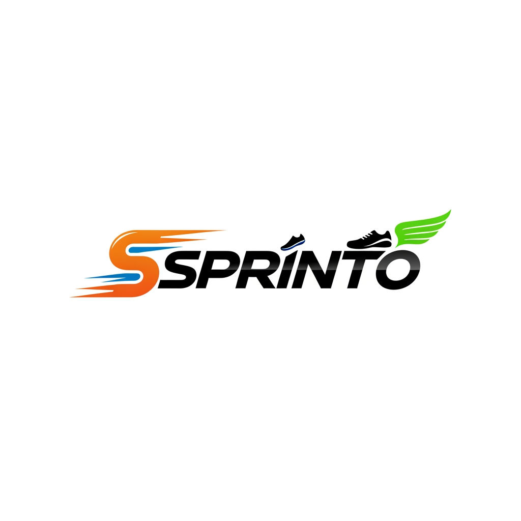 AI Design for Sprinto is name ko dekho or yh shoes ke liye ek brand h iske liye logo design kro