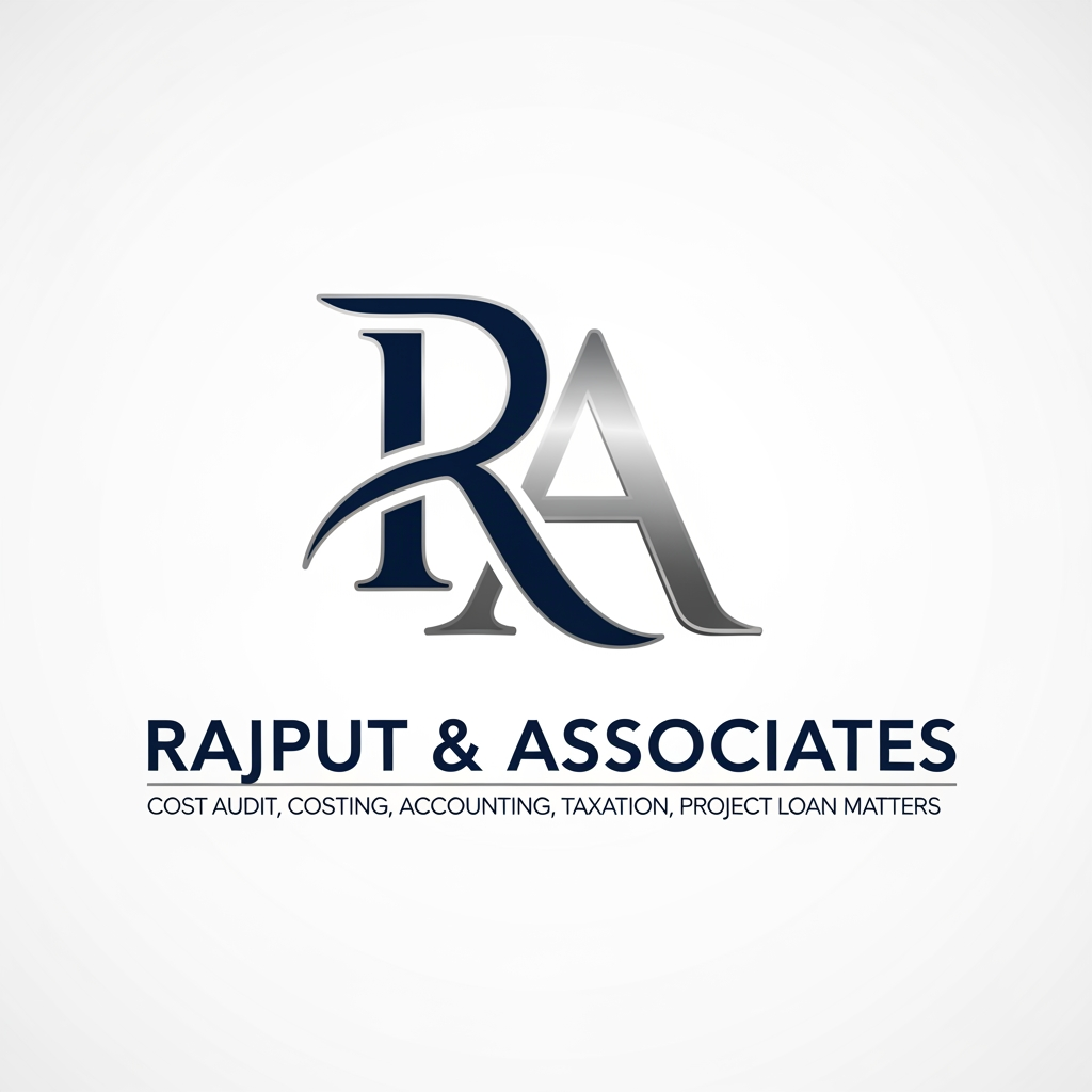 AI Design for I am Cost Accountant by profession working since last 15 + Years. My Firm Name is Rajput & Associates, I work in Cos Audit, Costing, Accounting, Taxation , Project Loan matters. I need to create logo for my Firm.