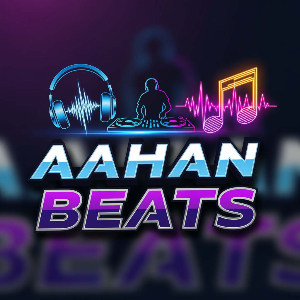 AI Design for I want to create a music/entertainment youtube channel logo. Name is AAHAN BEATS
