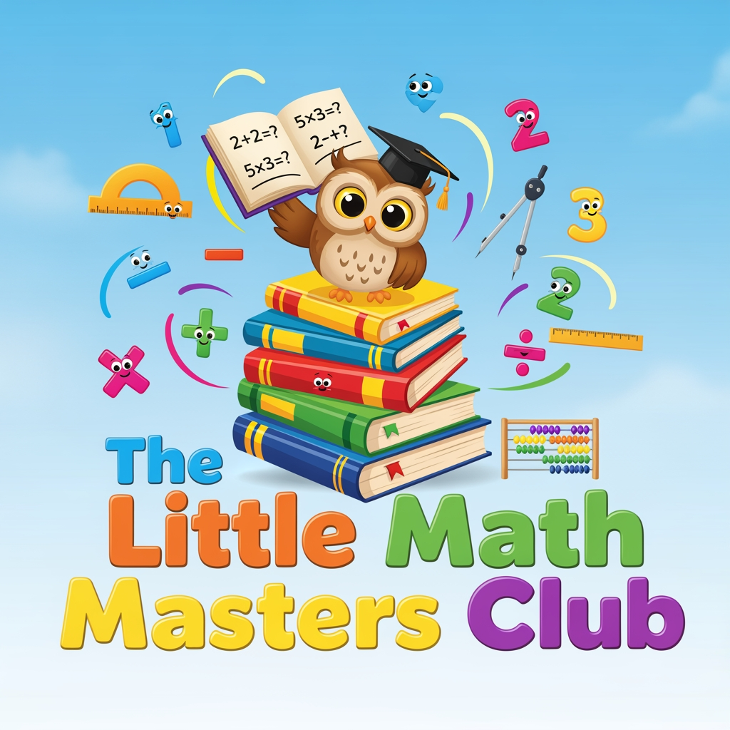 AI Design for i want to make a logo for my business which a tutoring business for math class whose name is the little math masters club, it should be colourful, engaging and add a little element of math