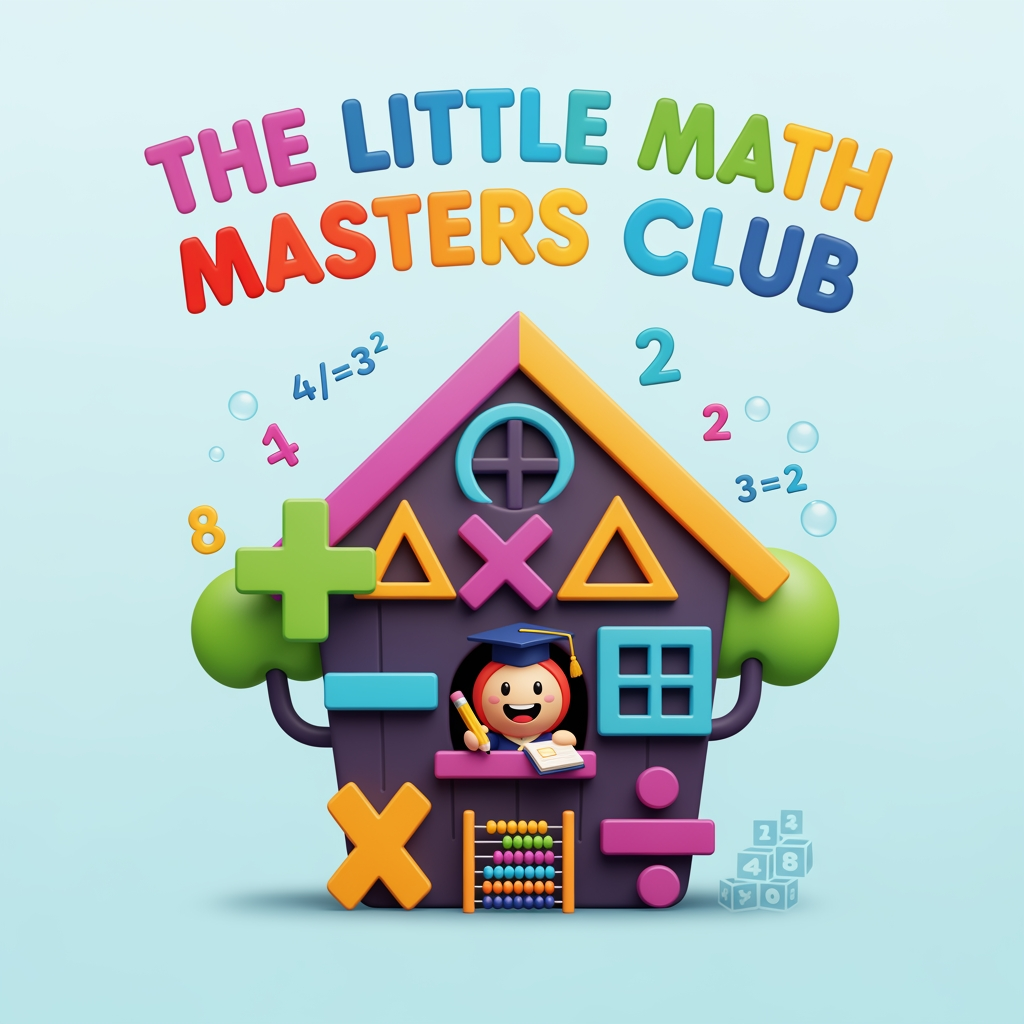 AI Design for i want to make a logo for my business which a tutoring business for math class whose name is the little math masters club, it should be colourful, engaging and add a little element of math
