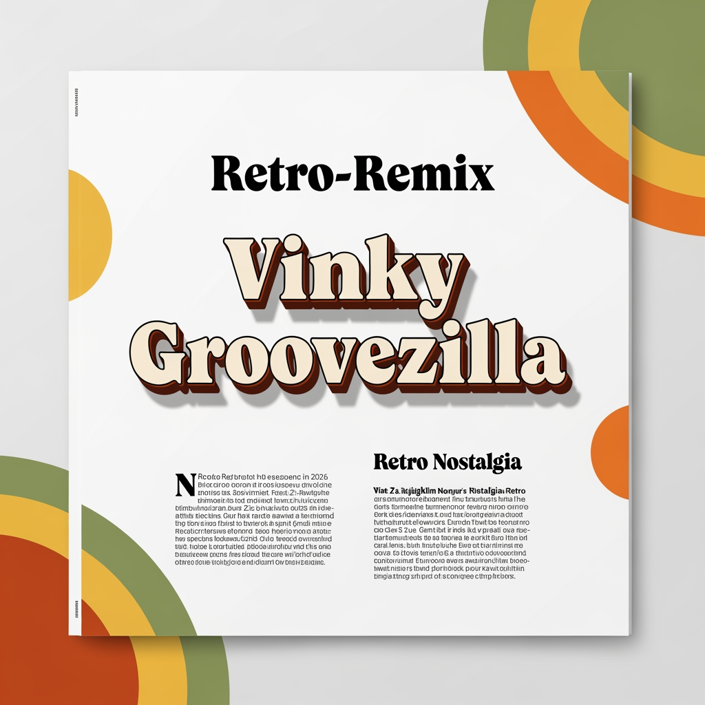 AI Design for The "Experimental Serif" (Retro-Remix)
Editorial-style serifs are making a major comeback in 2026, especially those with exaggerated "liquid" curves or dramatic contrast.
Font Vibe: Funky 70s-inspired serifs mixed with modern sharpness.
Recommendation: Vinky or Groovezilla.
Why it works: It taps into "Retro Nostalgia," which is a core visual pillar for Gen Z right now.