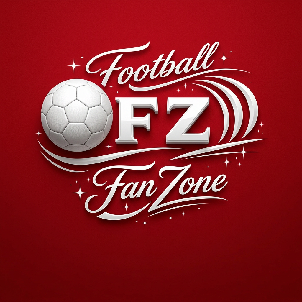 AI Design for CREA UN LOGO CON FOOTBALL FAN ZONE FONDO ROSSO SCRITTA BIANCA